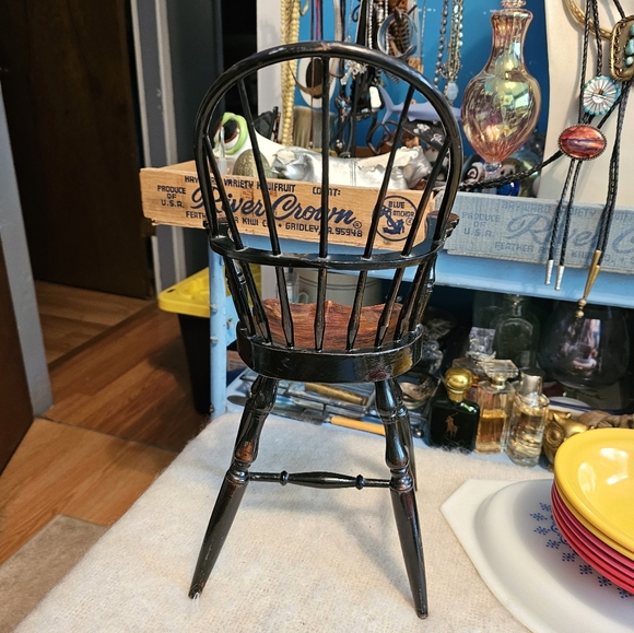 Rustic Antique Design Wooden Doll Chair - Picture 5 of 5